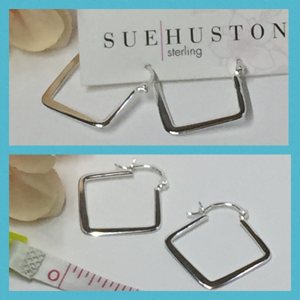 🆕❤️Sterling Silver Square Hoop Earrings